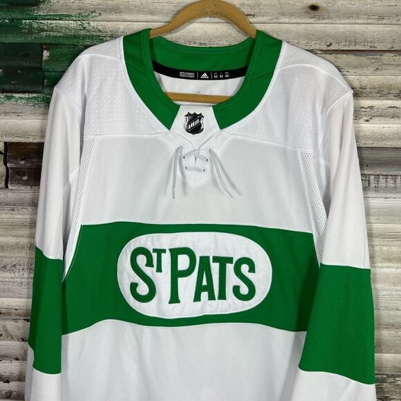 Men's Adidas NHL Toronto Maple Leafs St Pats Authentic Hockey Jersey / Size 52 - Picture 3 of 12
